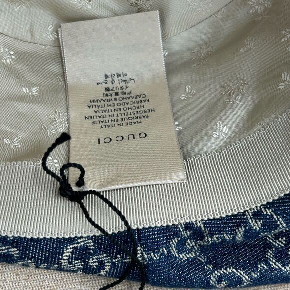 Men’s Gucci blue denim bucket hat size large made in Italy - Picture 6 of 8